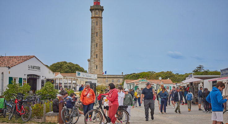 Boucle du phare des baleines à vélo sur l'île de ré