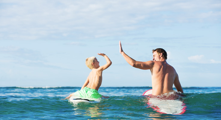 Surf à l'Île de Ré au spot des Grenettes